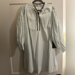 Tuckernuck (Pomander Place) Green Striped Mini Dress